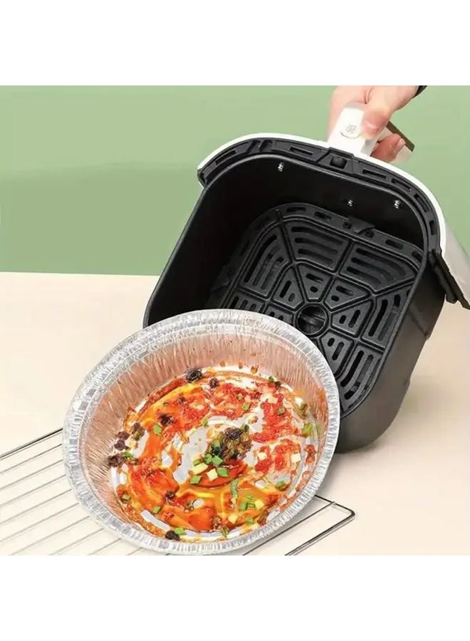 7 Inch Tin Foil Tray 50 Pieces Disposable Non Stick Baking Pan Oven Safe Air Fryer BBQ - Image 4